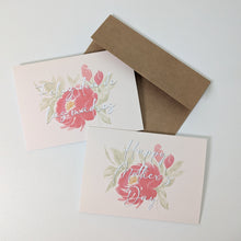 Load image into Gallery viewer, Watercolor Peony Mother's Day Greeting Card (Spanish Option Available)