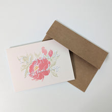 Load image into Gallery viewer, Watercolor Peony Mother's Day Greeting Card (Spanish Option Available)