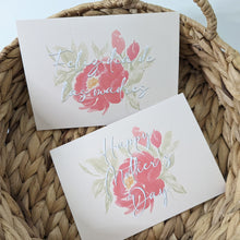 Load image into Gallery viewer, Watercolor Peony Mother's Day Greeting Card (Spanish Option Available)