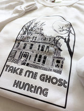 Load image into Gallery viewer, Take Me Ghost Hunting, Haunted House Crewneck Sweater
