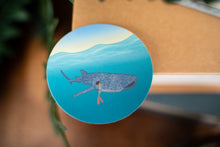 Load image into Gallery viewer, Whale Shark - Shark with Diver Sticker