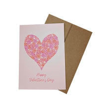 Load image into Gallery viewer, Flower Heart Valentine's Day Card (Spanish option available)