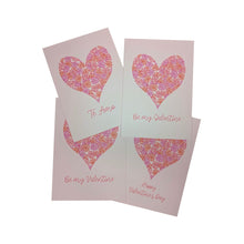 Load image into Gallery viewer, Flower Heart Valentine's Day Card (Spanish option available)