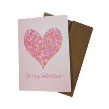 Load image into Gallery viewer, Flower Heart Valentine's Day Card (Spanish option available)