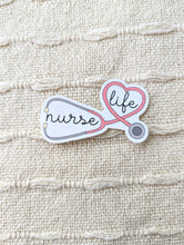 Load image into Gallery viewer, Stethoscope Nurse Life Sticker