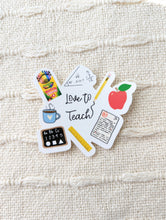Load image into Gallery viewer, Love to Teach Sticker