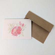 Load image into Gallery viewer, Watercolor Peony Mother&#39;s Day Greeting Card (Spanish Option Available)
