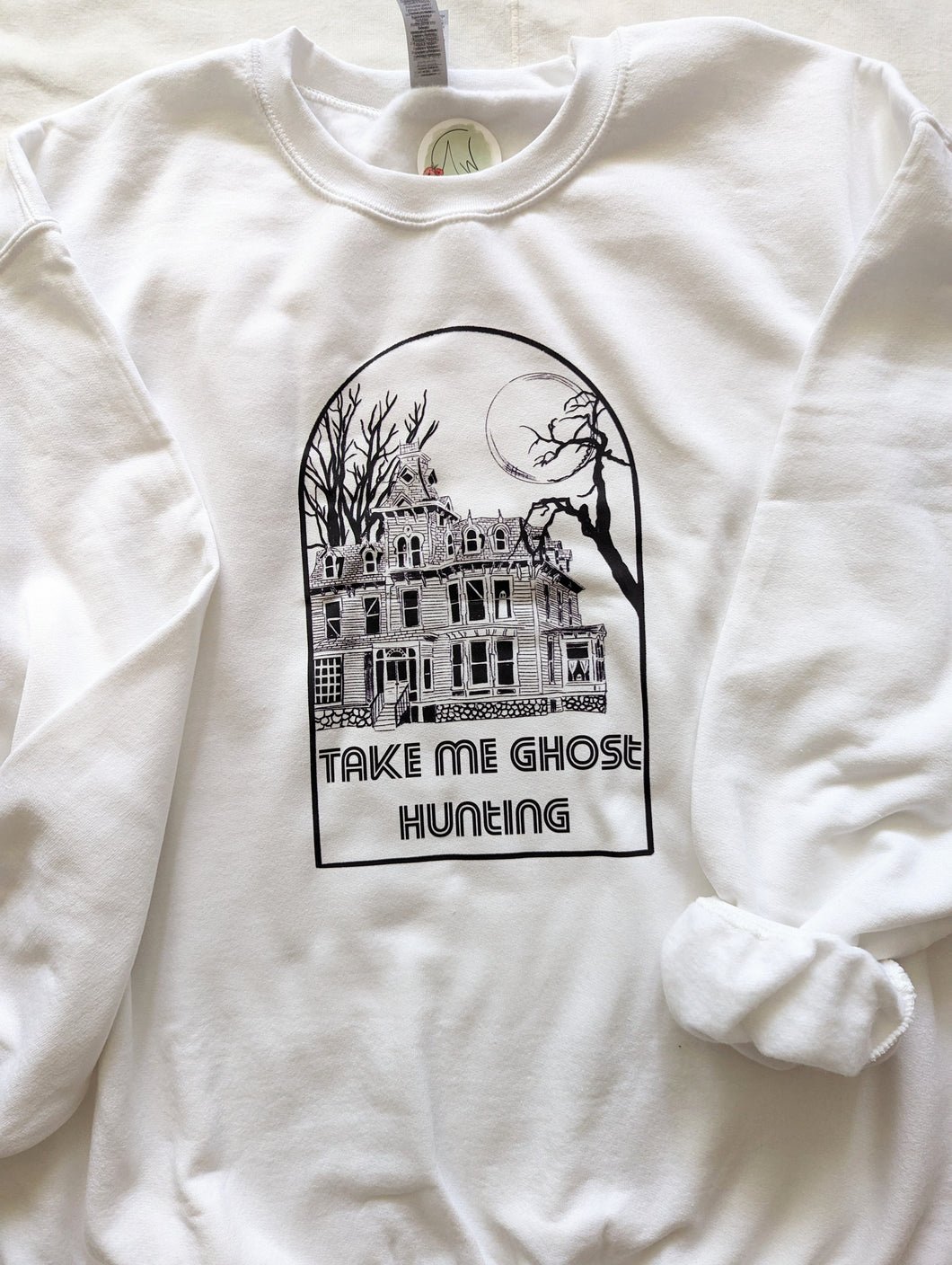 Take Me Ghost Hunting, Haunted House Crewneck Sweater