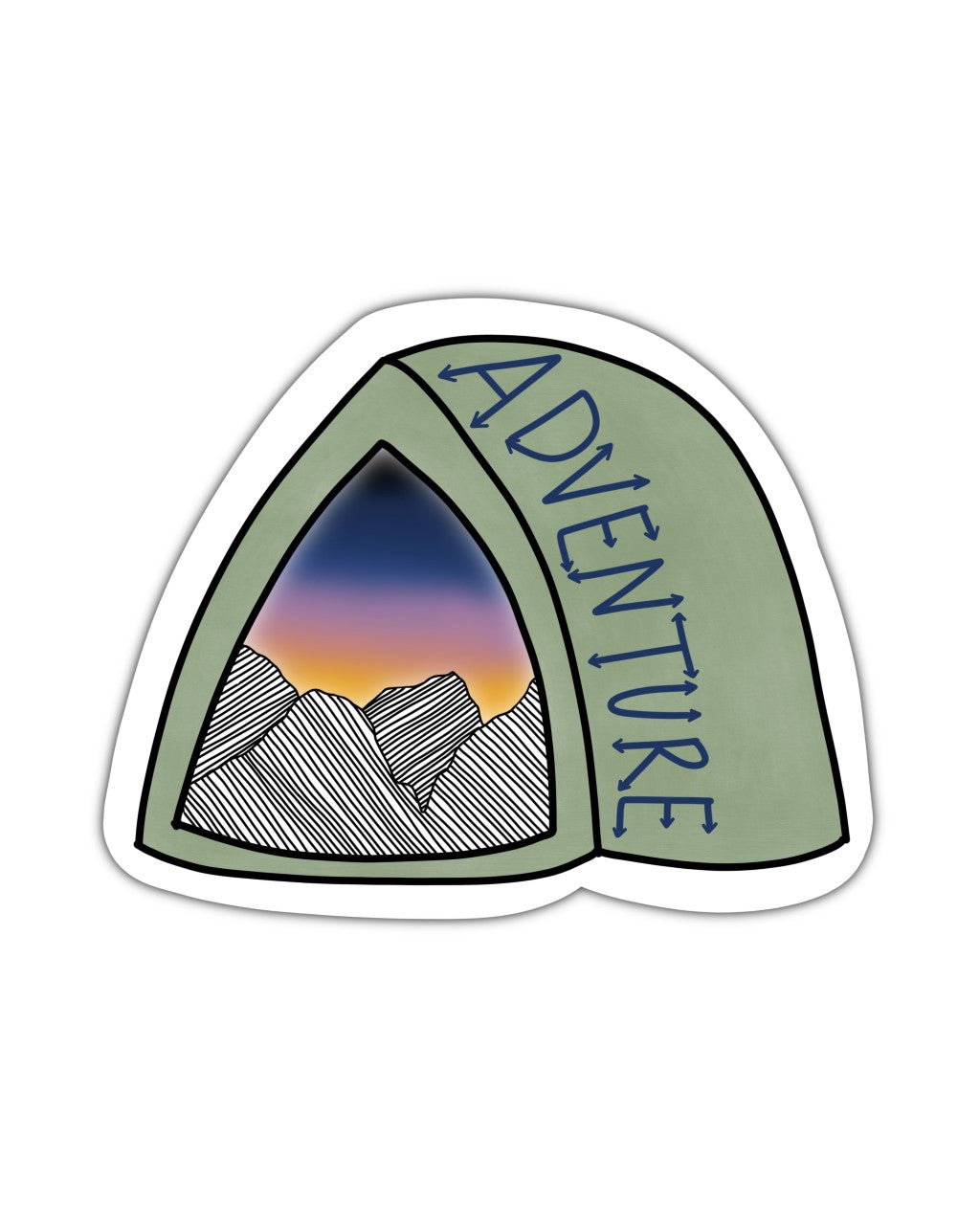 Adventure Tent Sticker