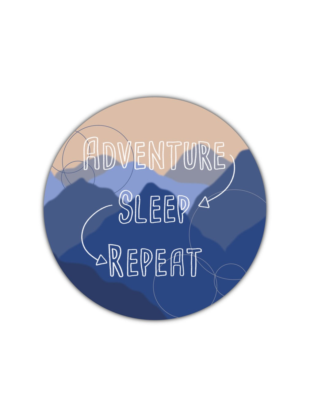 Adventure Sleep Repeat Sticker