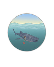 Load image into Gallery viewer, Whale Shark  - Shark with Diver Sticker
